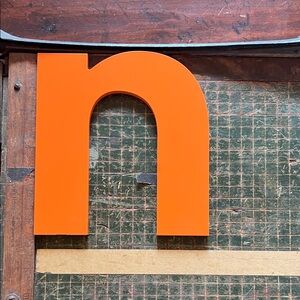 Orange Letter 'n' Wall Decor